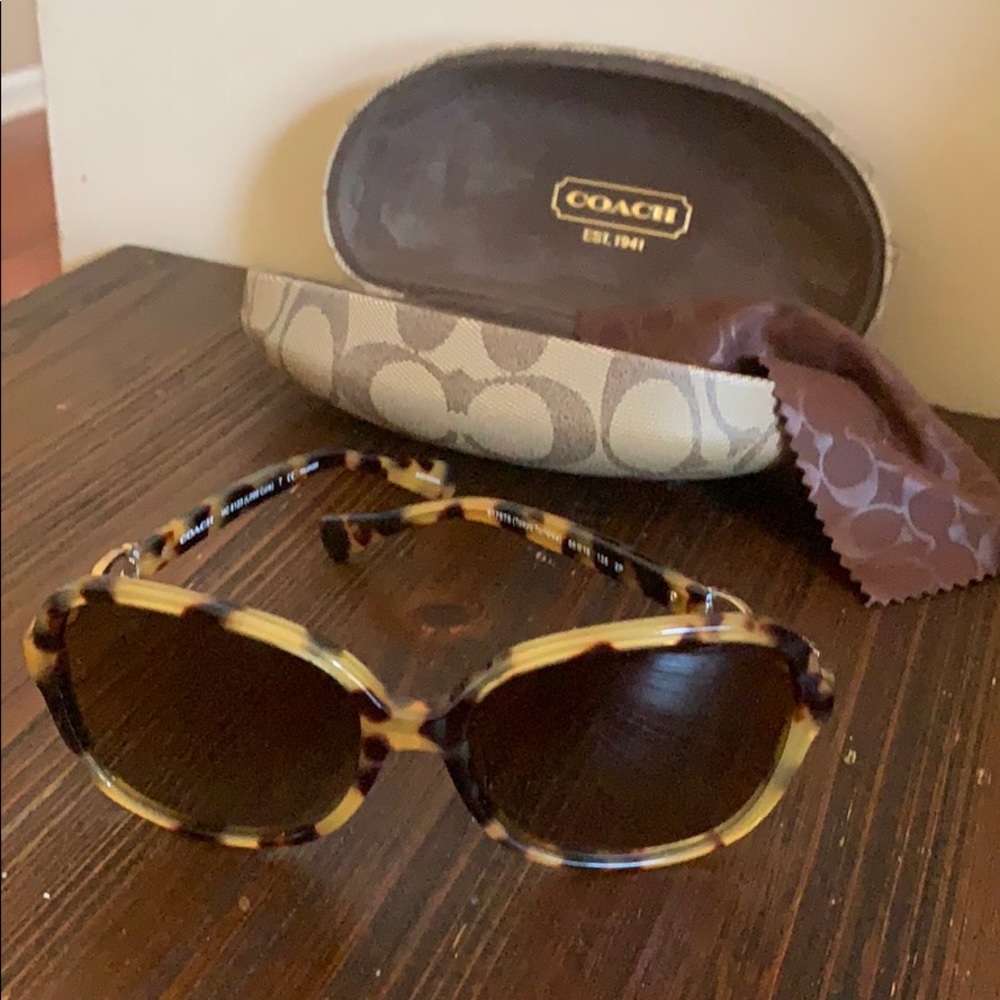 Leopard coach sunglasses